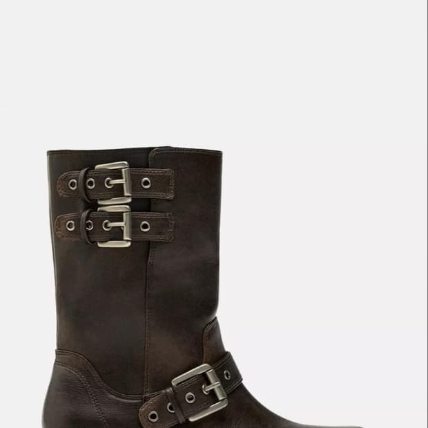 자라 버클 앵클부츠 브라운 235