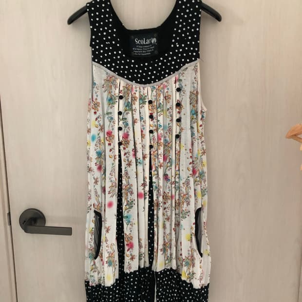 (소장품) 스콜라 도트 슬리브리스 튜닉