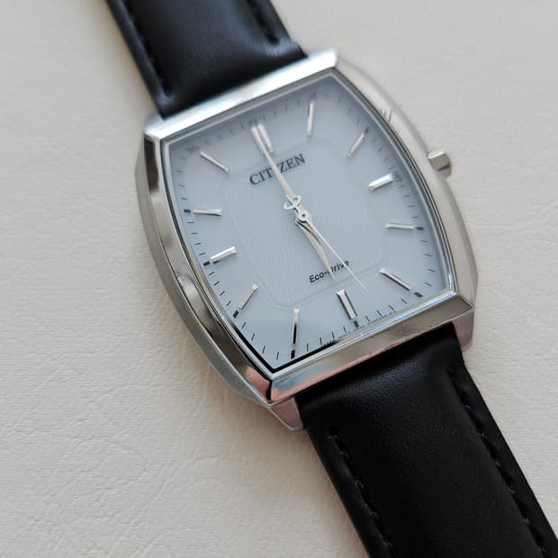 빈티지 시티즌 에코드라이브 가죽시계