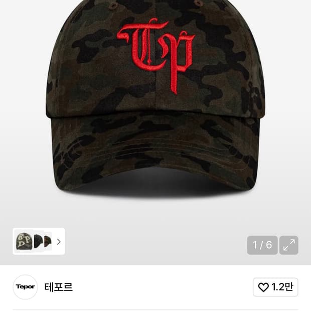 테포르 카모 볼캡