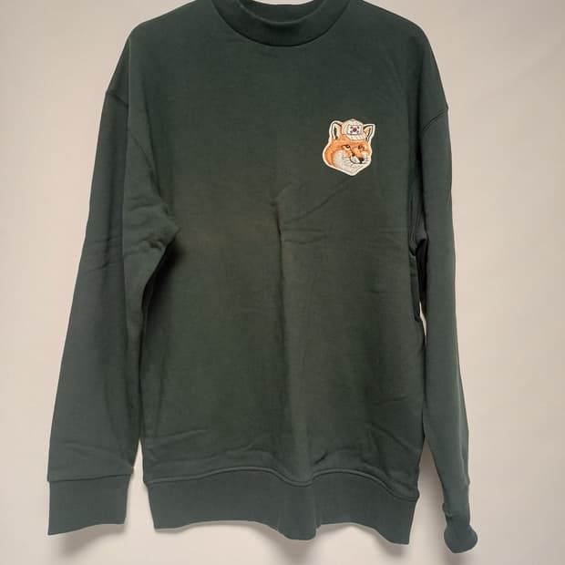 메종키츠네 국뽕 맨투맨 다크그린 [XL]