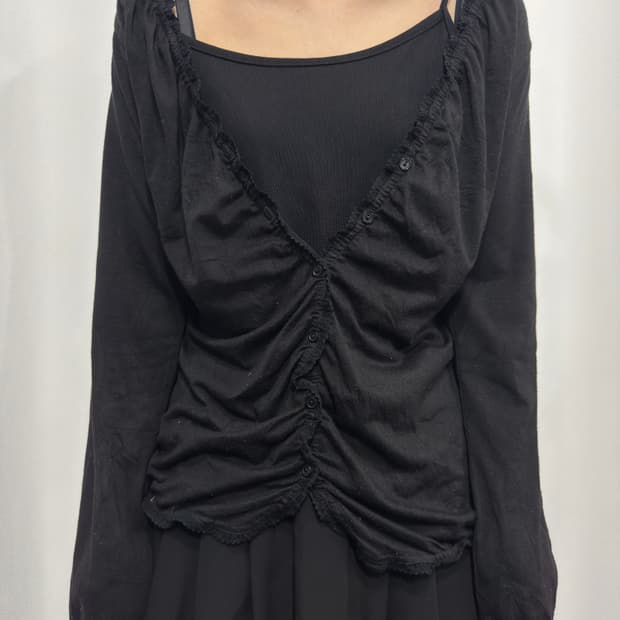 shirring cardigan