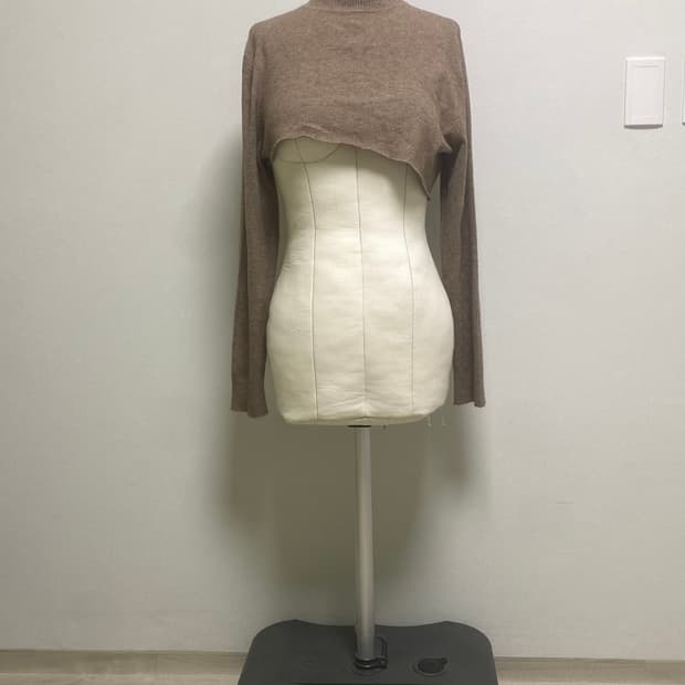 Brown Knit Layering Sleeves