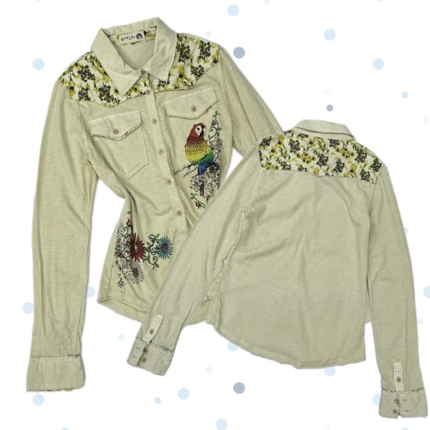 🤎재팬 scolar 패턴 포레스트 셔츠🤎 포켓 빈티지 에스닉 히피 