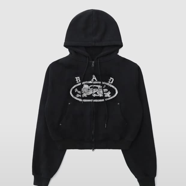 배드블러드 라이온 패치 후드집업