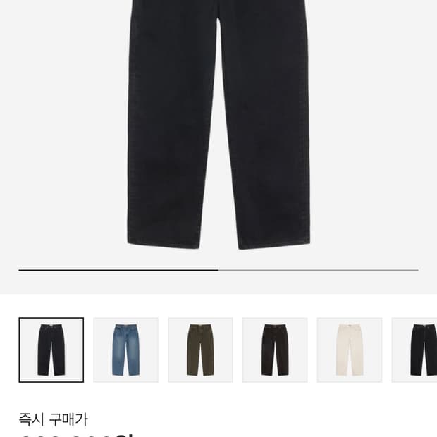 스투시 데님 빅 올진 블랙 30