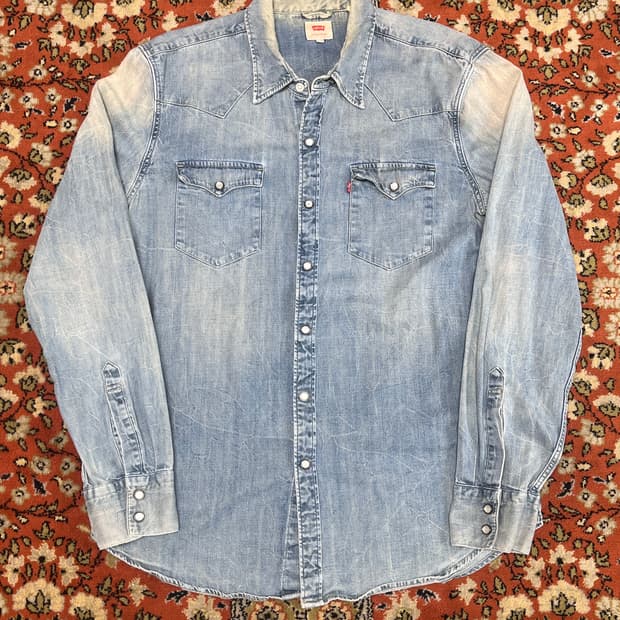 [L] 리바이스 빈티지 연청 웨스턴 데님셔츠