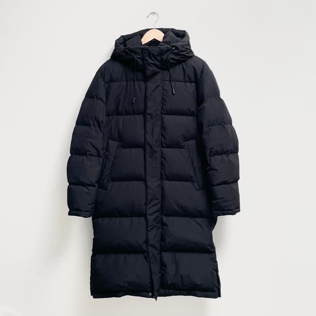 무신사스탠다드 롱 다운 벤치 파카 (블랙/S)