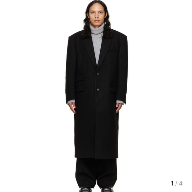 22FW 렉토 블랙 베를린 코트 L 사이즈