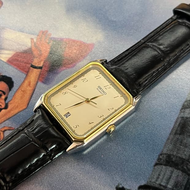Vintage Seiko Quartz Tank Watch
