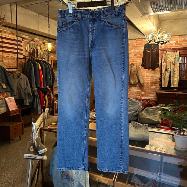 90s USA 빈티지 리바이스 517 오렌지탭 부츠컷 데님 팬츠