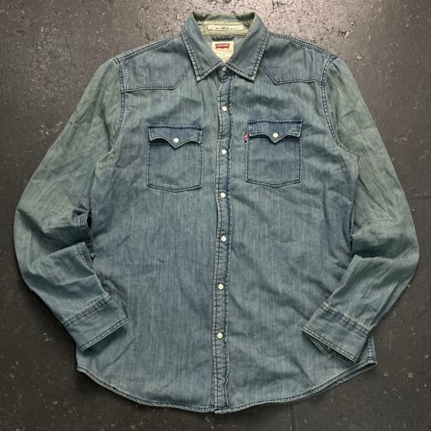 100 리바이스 데님셔츠 청남방