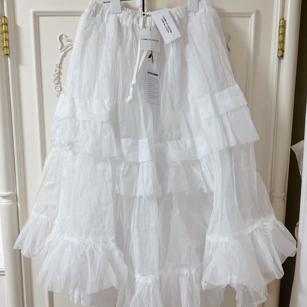 꼼꼼라인 24aw 2Layer Organdi Skirt