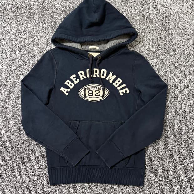 빈티지9. 아베크롬비 딥네이비 로고 후드티셔츠