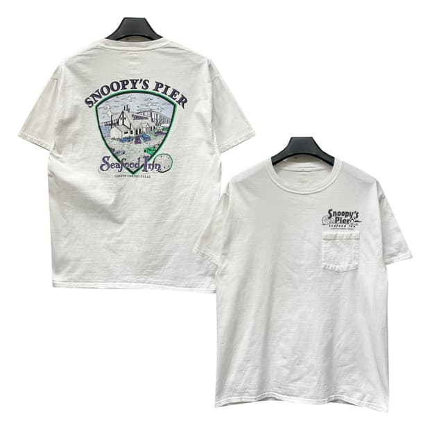 USA 빈티지 스누피스 피어 반팔티 L