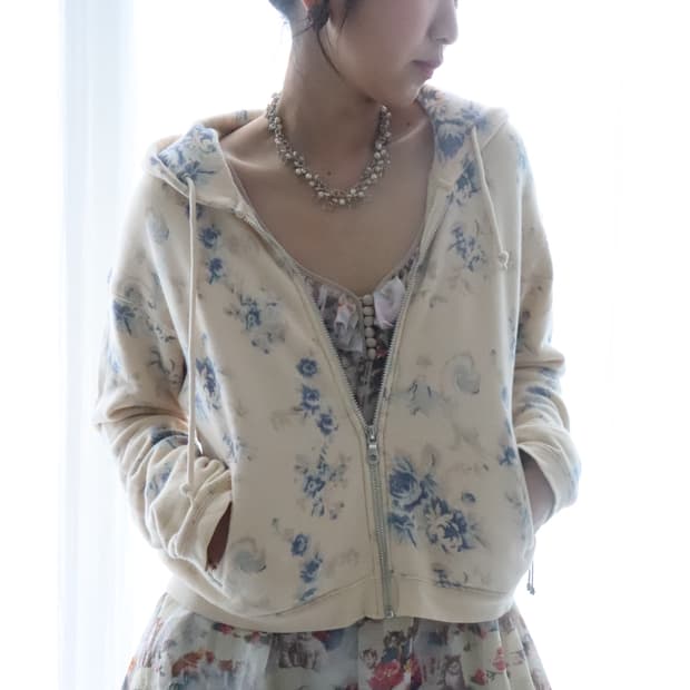 [Cabbages&Roses] Rose Toile Hoodie