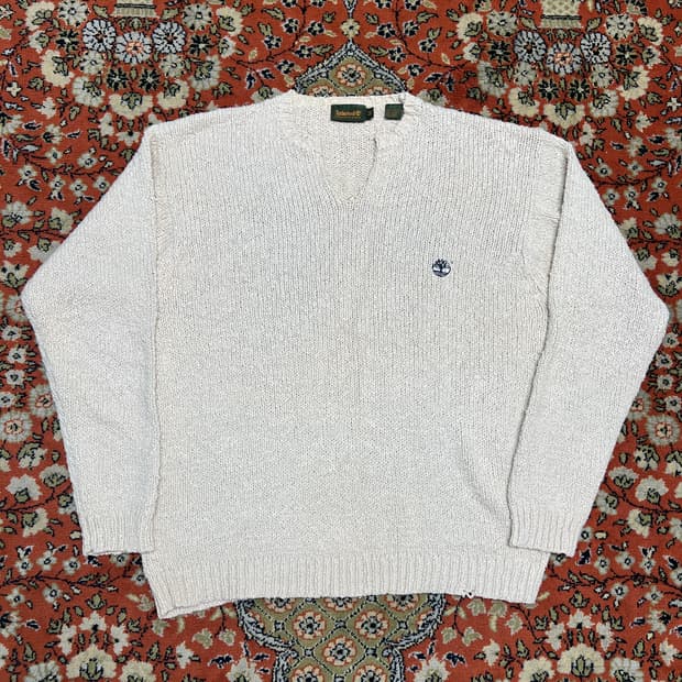 [105] 팀버랜드 빈티지 짜임 니트 아이보리 M