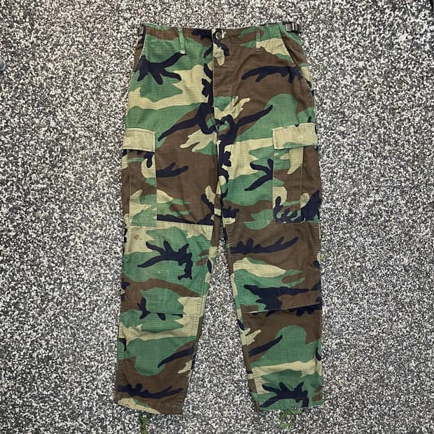 90s 프로퍼 우드랜드 BDU 카모 카고 팬츠 (32)