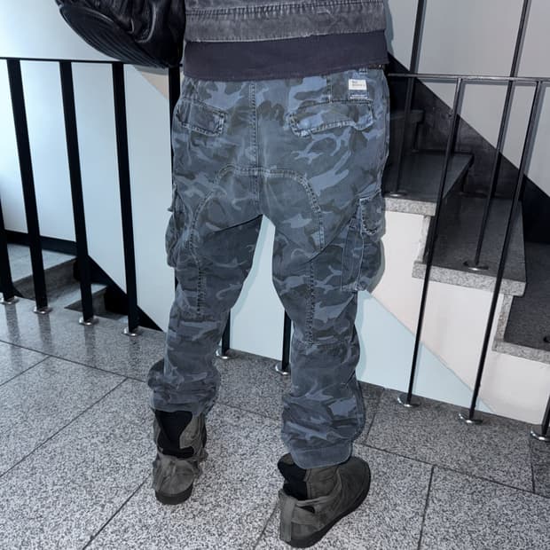 blue camo cargo pants