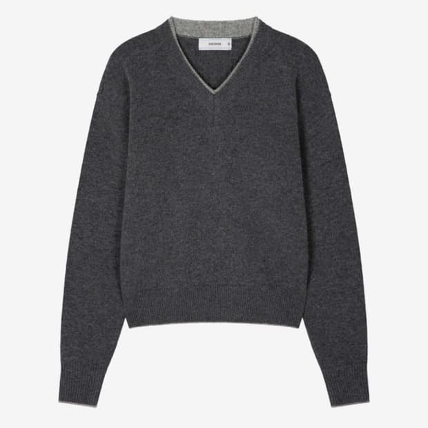 웨이비니스 드리프트 레이어드 브이넥 그레이 3사이즈