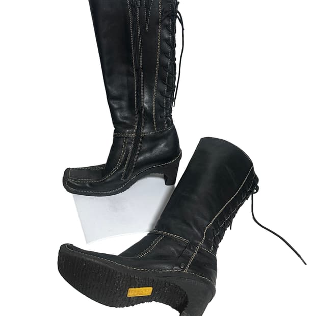 레이스업 빈티지 부츠