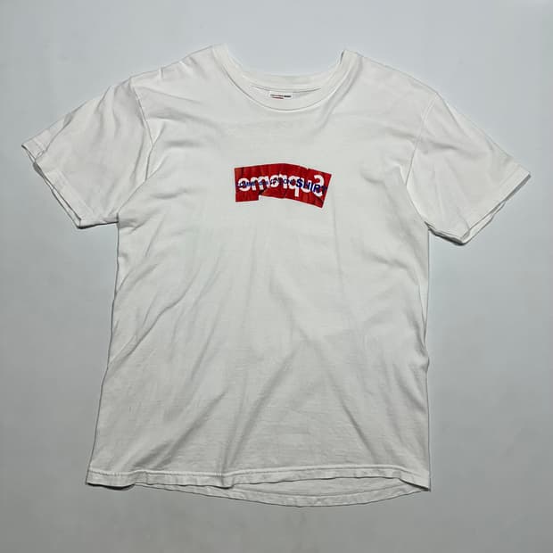 슈프림 꼼데가르송 박스로고 반팔티셔츠