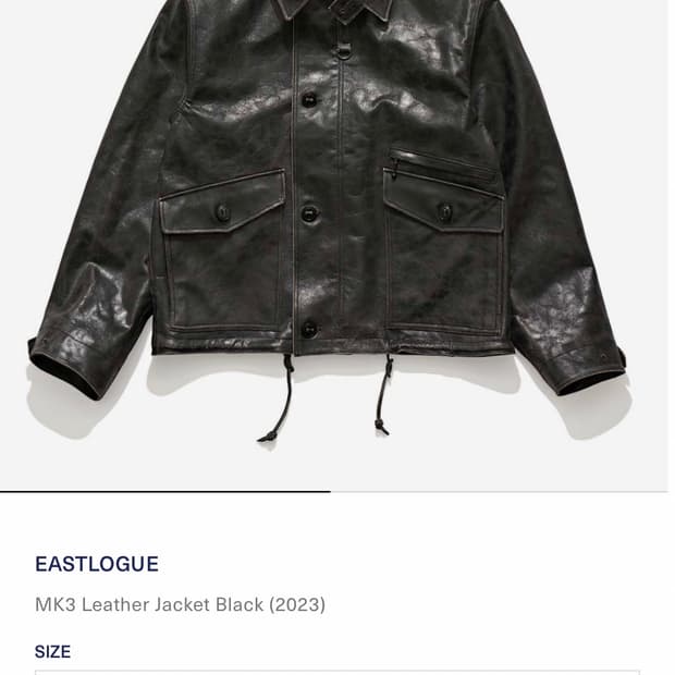 이스트로그 MK3 Leather Jacket Black(m100-105)