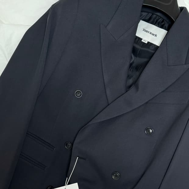 토니웩 Wool Twill Double-Breasted Blazer L