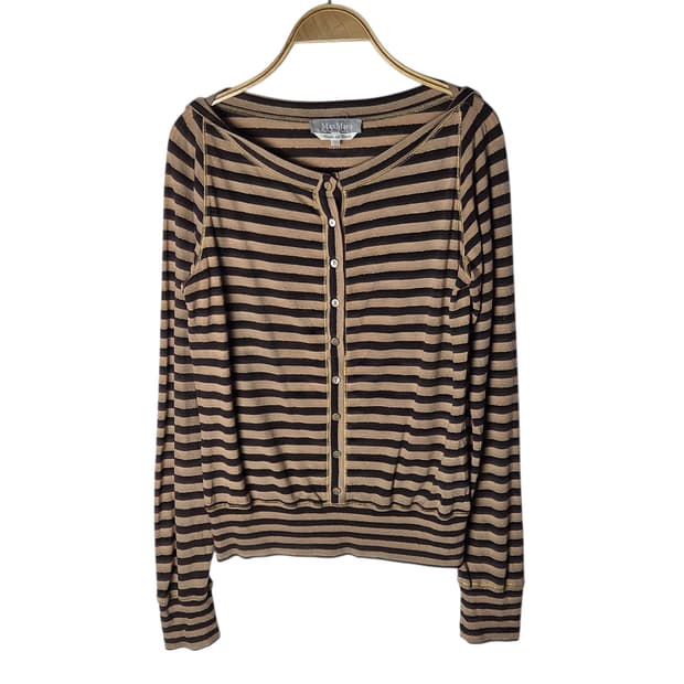 [Max Mara] 막스마라 스트라이프 버튼탑