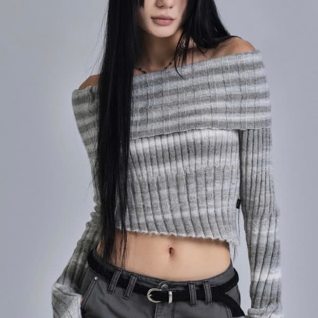 애즈온 그라데이션 오프숄더 