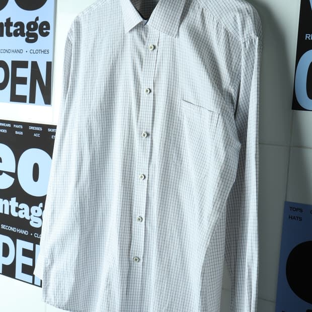 (2XL) 기라로쉬 셔츠 남방 빅사이즈 무지 살짝체크-H32709