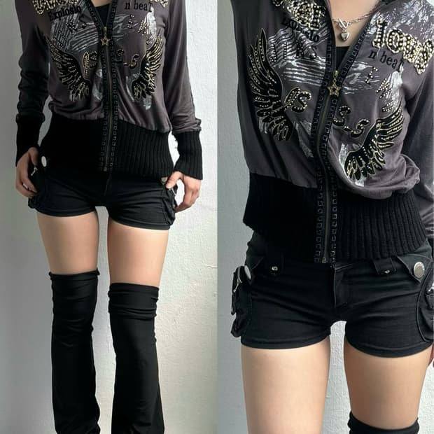 Vintage Wing Cubic Zip-Up Jacket