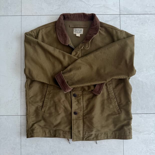 RRL 코듀로이 칼라 코튼 덱 자켓 - Size XL