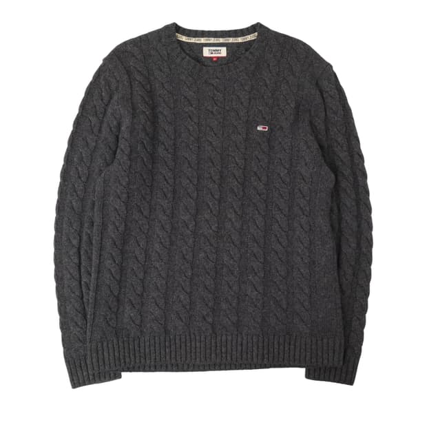 타미진스 그레이 울 케이블 니트