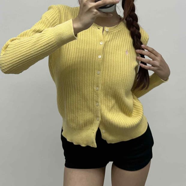 폴로 랄프로렌 걸즈 코튼 니트 가디건(XL)