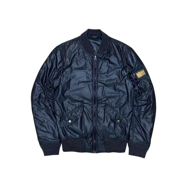 Dolce&Gabbana Logo Plate Bomber Jacet