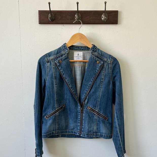 LANVIN 바이커 데님 자켓