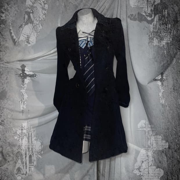 엑시즈팜 네이비 자수 리본 코디세트 