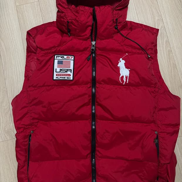 폴로 빅포니 성조기 usa 조끼패딩 105-110