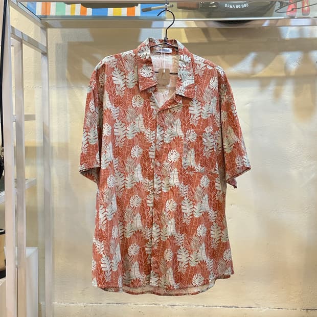 빈티지 패턴 하와이안 반팔 셔츠