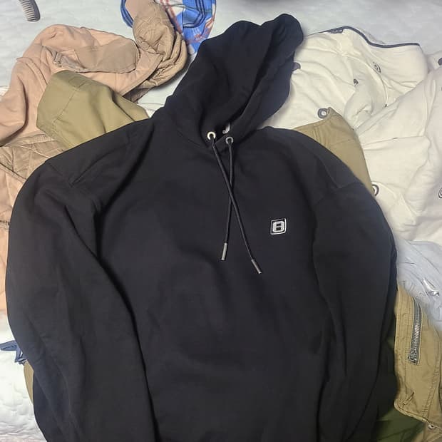 솔리드옴므 검정 후드 48사이즈