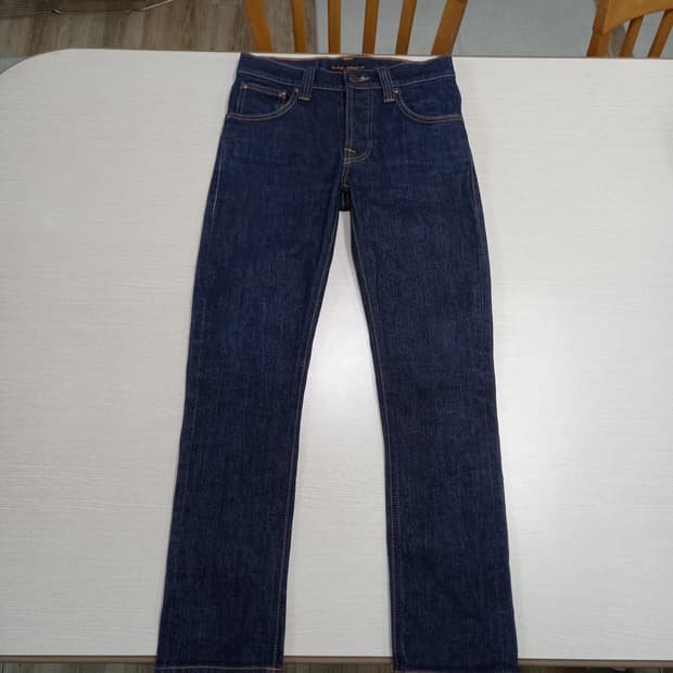 26 NudieJeans Italy 스판 슬림일자진 진청 26-594