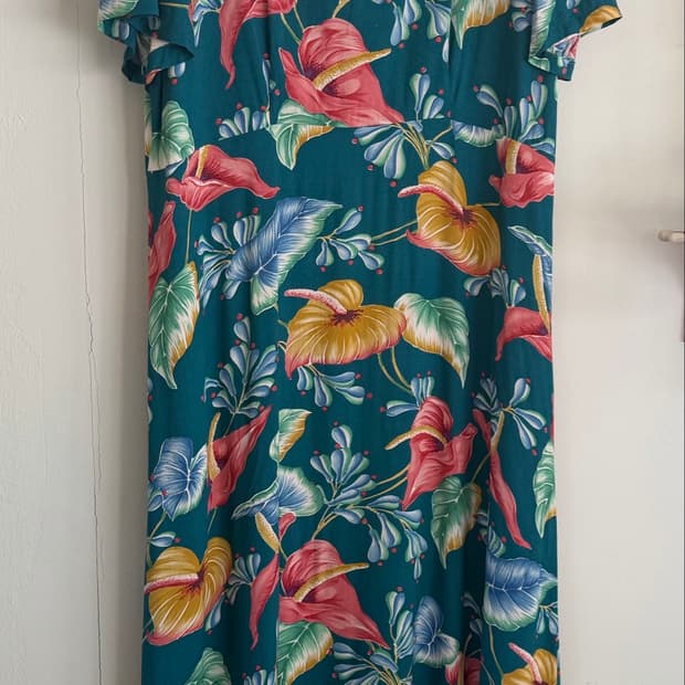 80s Reyn Spooner 하와이안 원피스 made in Hawaii