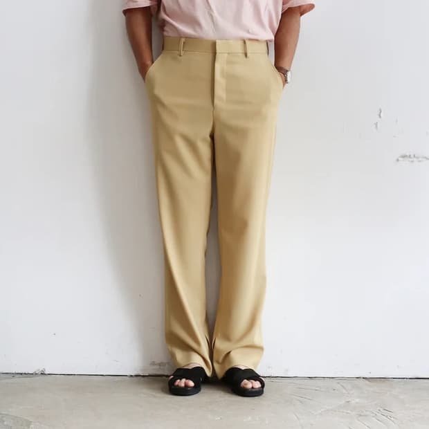 오라리 울도비 슬랙스 옐로우 베이지