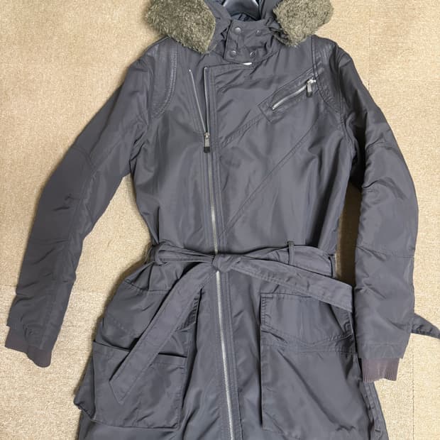 디젤 가죽패치 패딩 야상   95사이즈