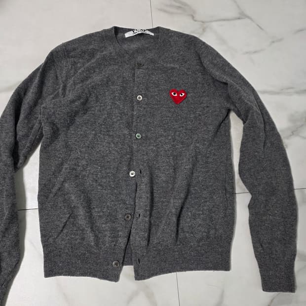 Comme des Garçons Play Cardigan Grey S