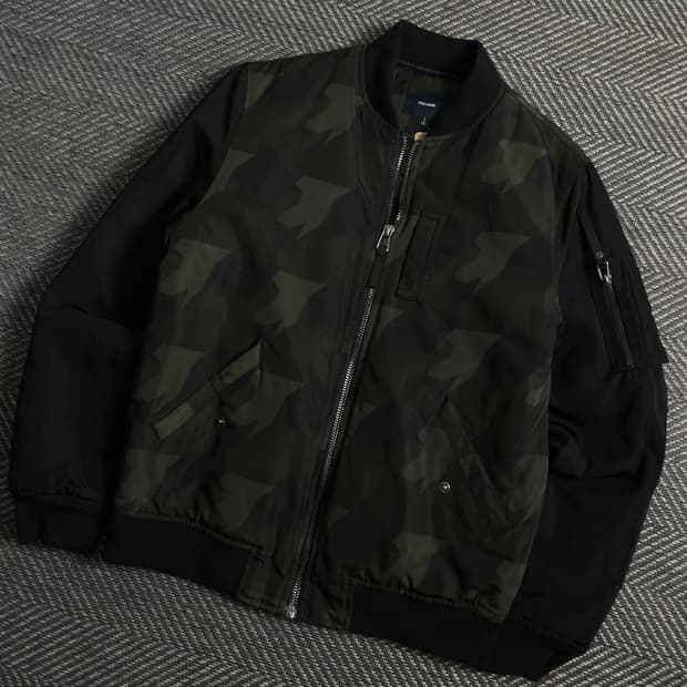 폴햄 퀄팅 누빔 카모 블루종 자켓y 4450