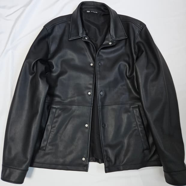자라 ZARA 레더자켓 레더이펙트 가죽자켓 L
