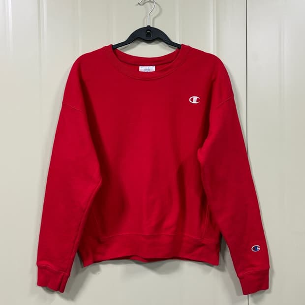 챔피온 빈티지 리버스위브 레드 스웻셔츠