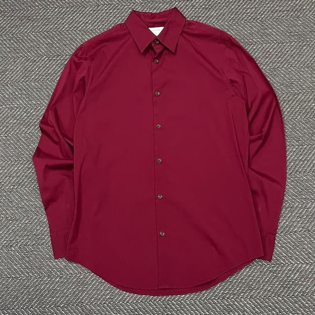 캘빈 클라인 자수 로고 코튼 셔츠 v0327